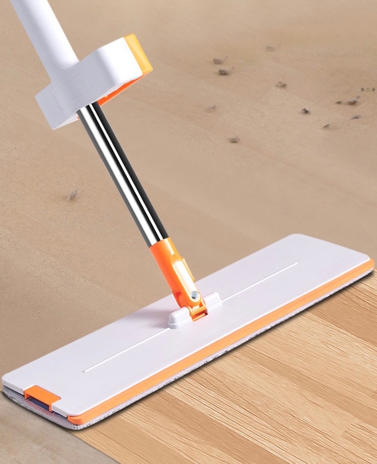Cây lau nhà tự vắt thông minh, chổi lau nhà tự vắt thiết kế silicon gạt nước đa năng cây lau dài 128cm