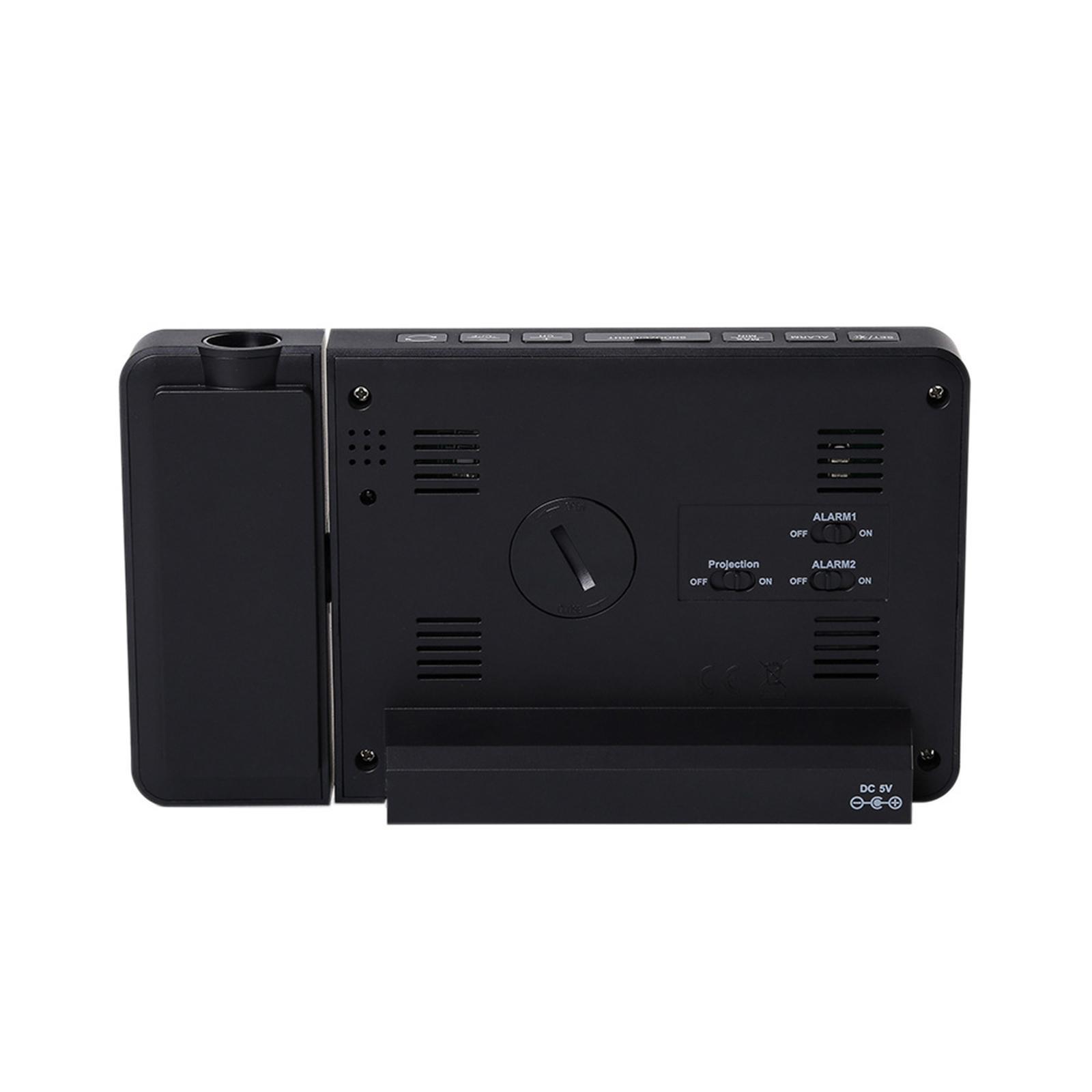 LCD Digital Table Alarm Clock Weather Station Temperature Time Projection