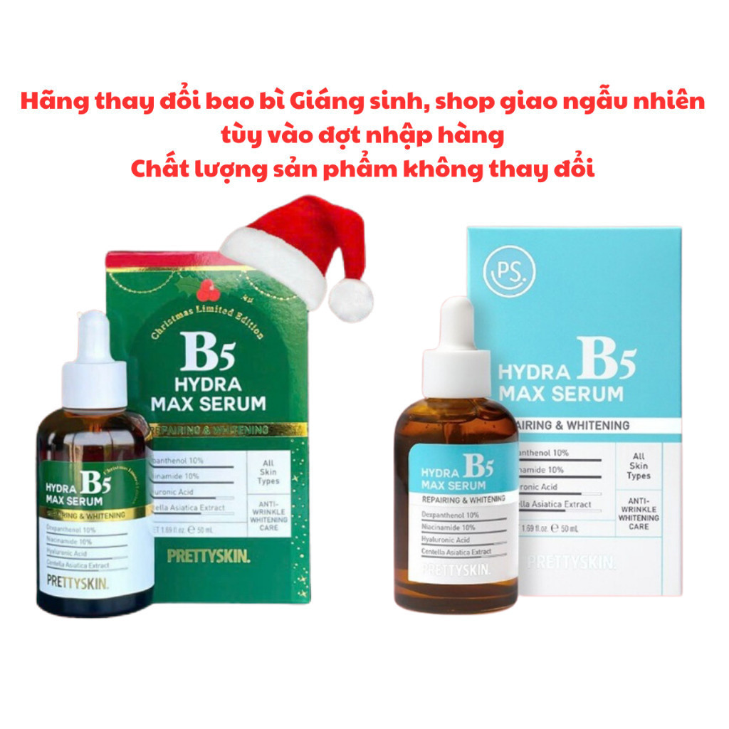 Serum B5 Pretty Skin Hydra Max Tinh Chất Phục Hồi Và Dưỡng Trắng Da 50ml