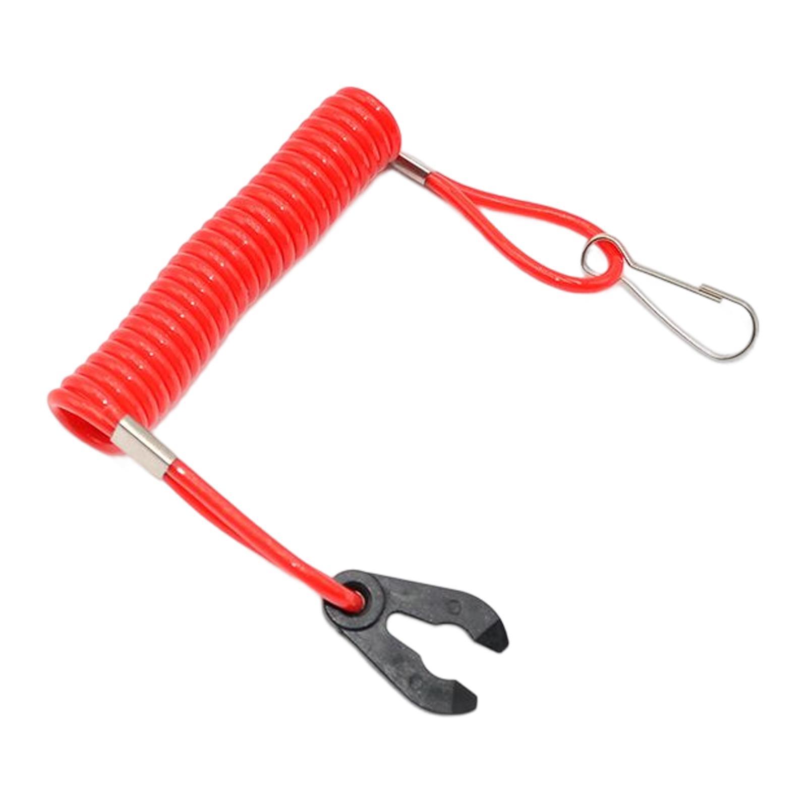 Tether Cord Kill Switch Outboard Kill Switch Lanyard, Easy to Install Easy to Use Durable Outboard Emergency Stop Lanyard for Boat Bike