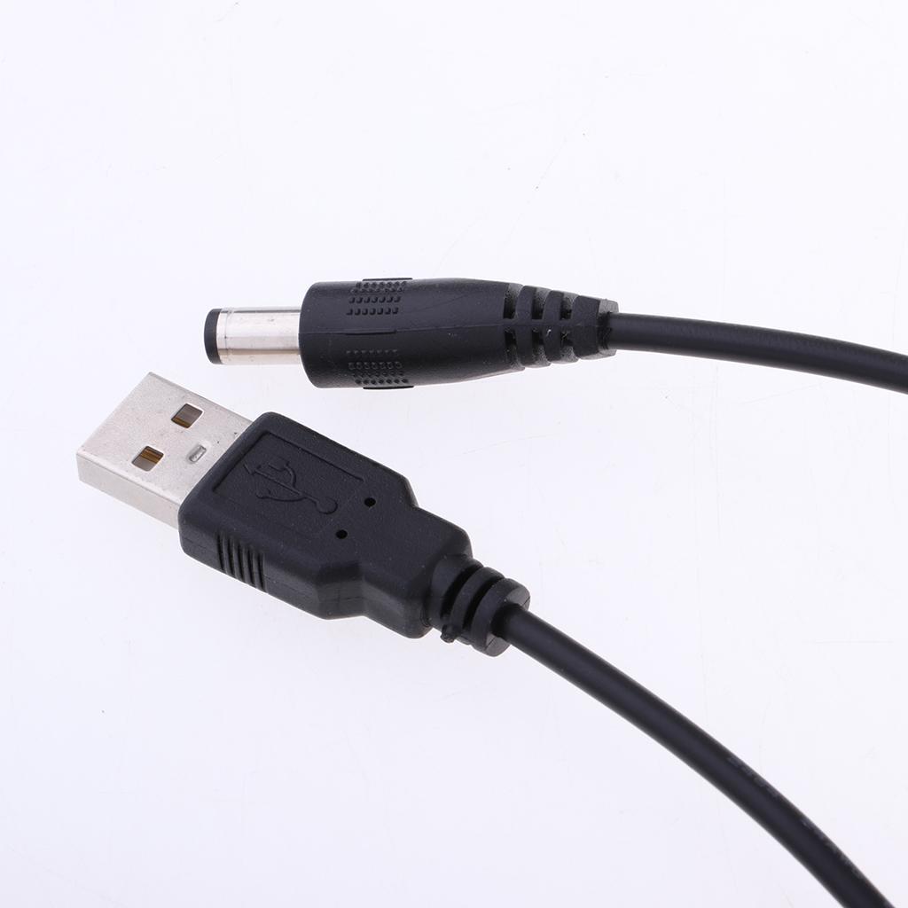USB 2.0 A Type Male to DC 5.5 x 2.1mm DC 5V Power Plug Connector Cable Cord