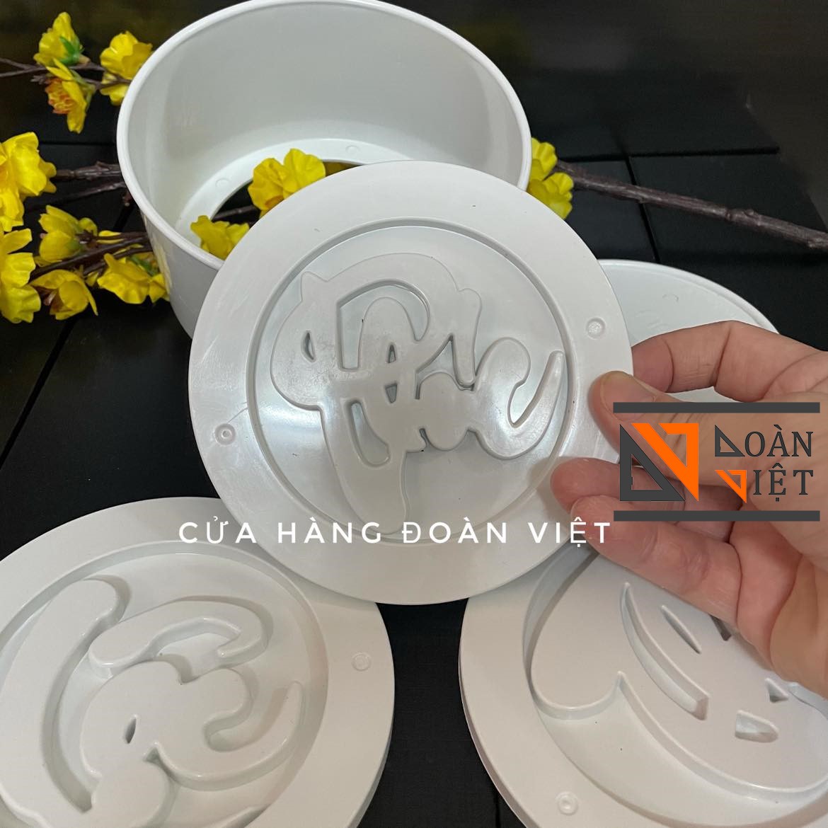 Bộ KHUÔN XÔI tạo Hình PHÚC LỘC THỌ - COMBO 3 MẶT. Khuôn nhấn tạo hình chữ Thư Pháp 3D SẮC NÉT. Dụng cụ làm Bánh TRUNG THU, XÔI, Các loại bánh Nướng