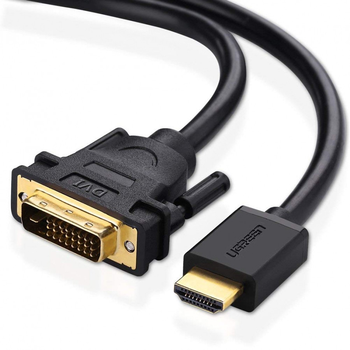 Cáp chuyển đồi HDMI sang DVI-D 24+1 cao cấp UGreen dài 3m (chuyển đổi 2 chiều) - Hàng chính hãng