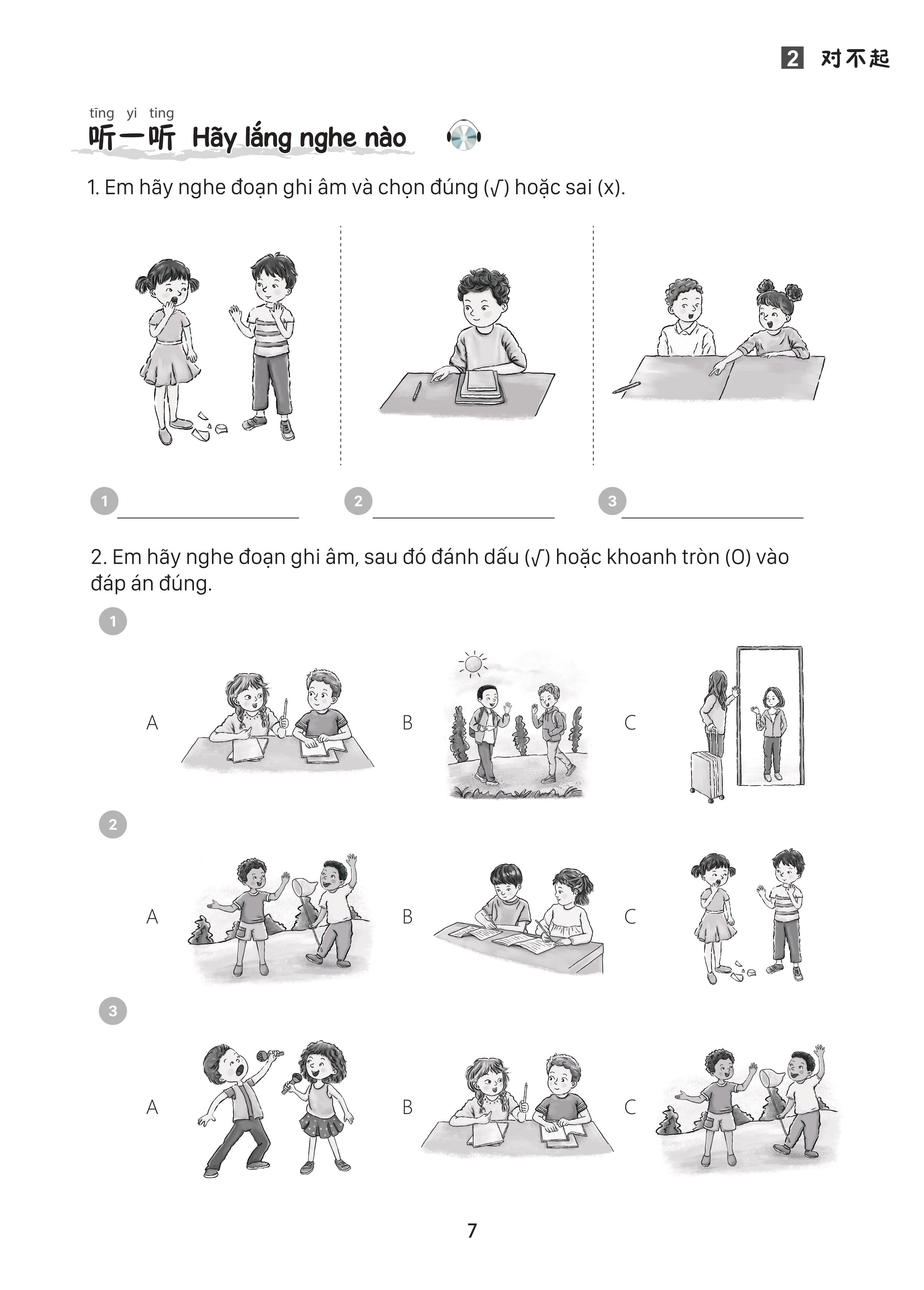 Sách - Combo: Giáo Trình Tiếng Trung Trẻ Em - Xin Chào Tiếng Trung Tập 3 (Bài Học+ Bài Tập)