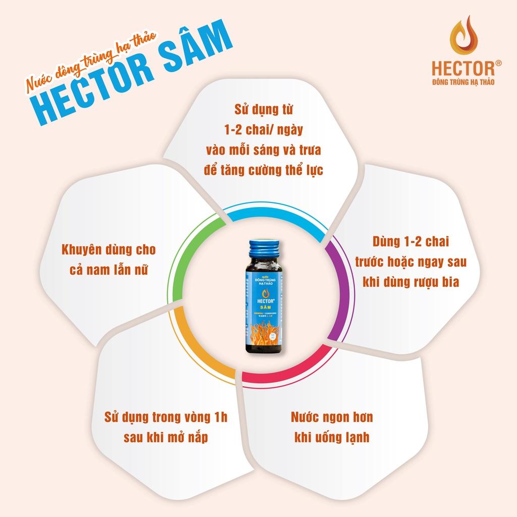 Hector Đông Trùng Hạ Thảo Sâm Chính Hãng Hộp 10 Chai x 50ml Tăng Cường Sinh Lực