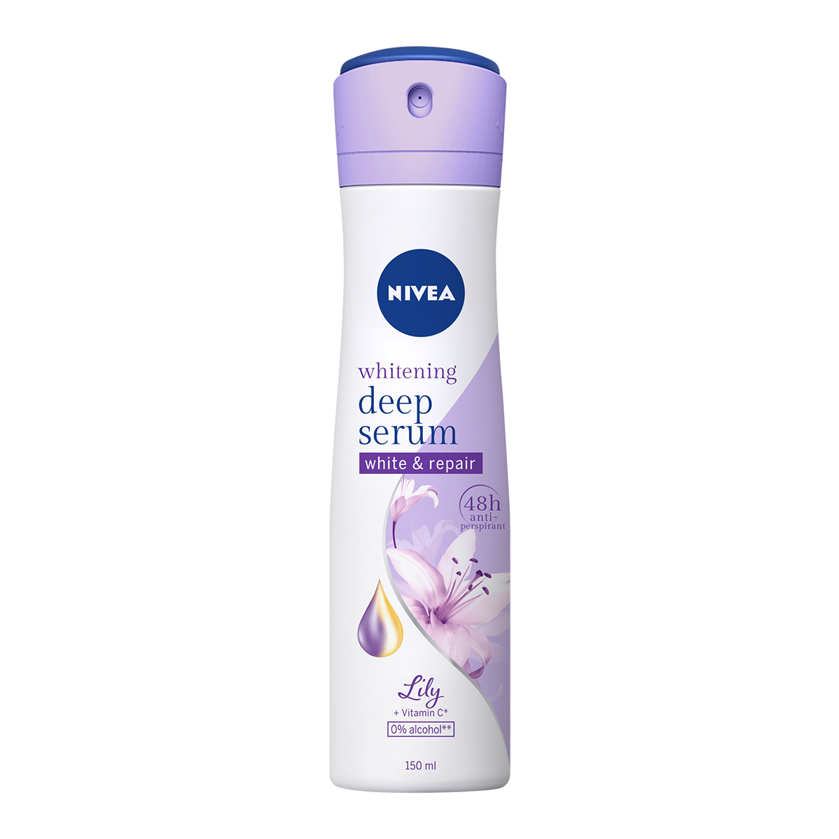 Xịt Ngăn Mùi Nivea Serum Trắng Mịn Hương Hoa Lily (150ml) 85312