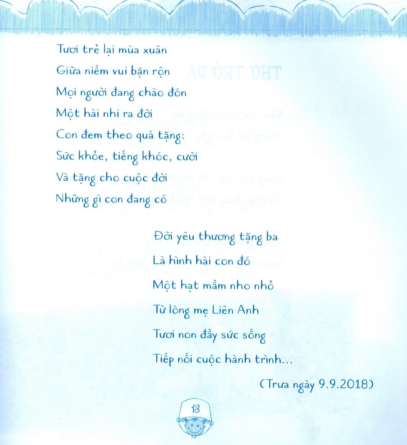 Chào thế giới bây giờ con đã đến 