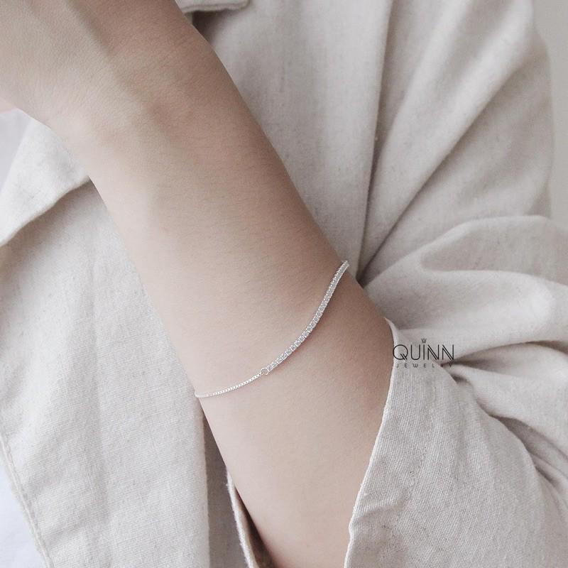Lắc tay 1 hàng đá mảnh