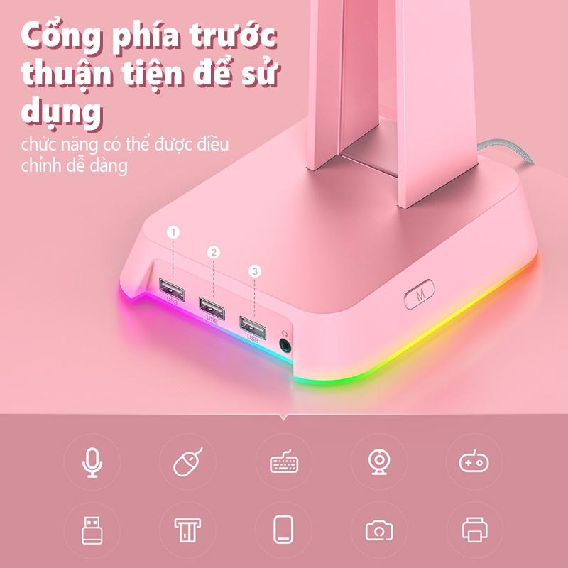 Giá đỡ tai nghe di động ONIKUMA ST-2 màu hồng có thể được sử dụng cho tai nghe