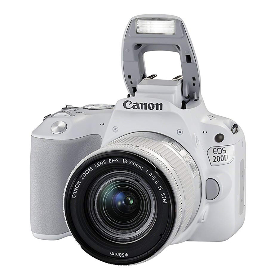 Máy Ảnh Canon EOS 200D KIT 18-55 IS STM (Trắng) - Hàng Nhập Khẩu