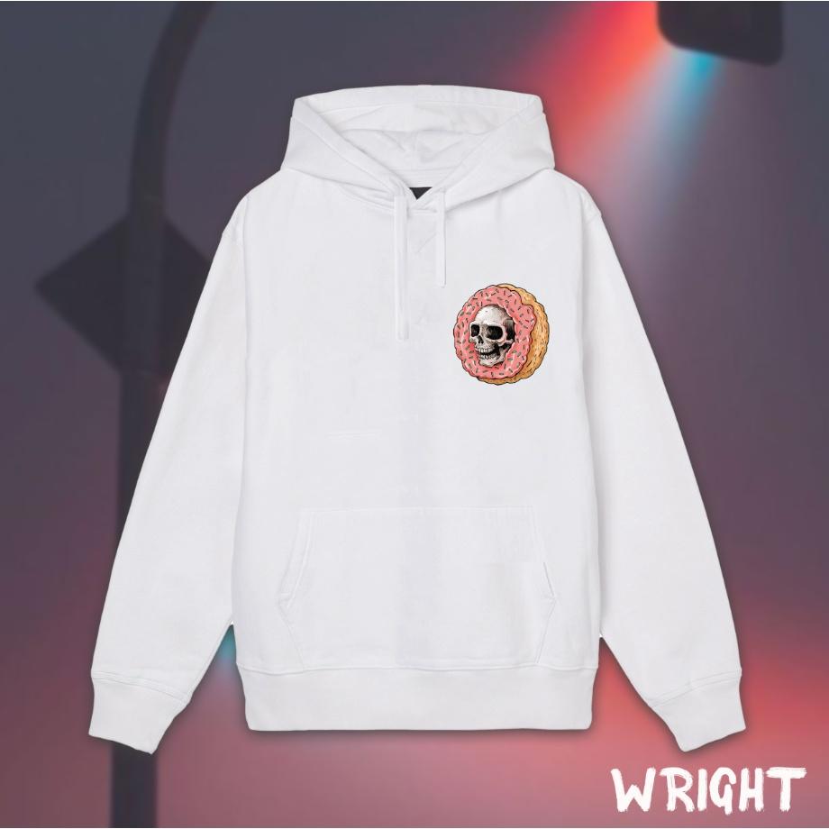 Áo hoodie Wright bánh donut đầu lâu bigsize unisex