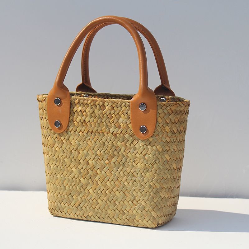 Túi nhỏ mây tre lá rơm dệt,túi xách tay nữ đan tay đi biển túi mini dệt thủ công handmade Giỏ đan lát wicker bags bamboo