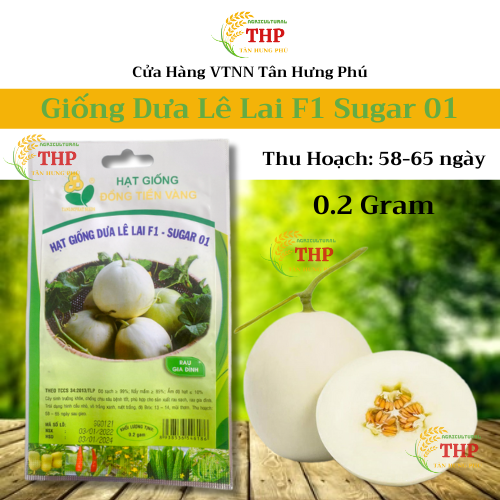 Hạt giống Dưa Lê lai F1 Sugar 01 | Hạt Giống | gói 0.2gr