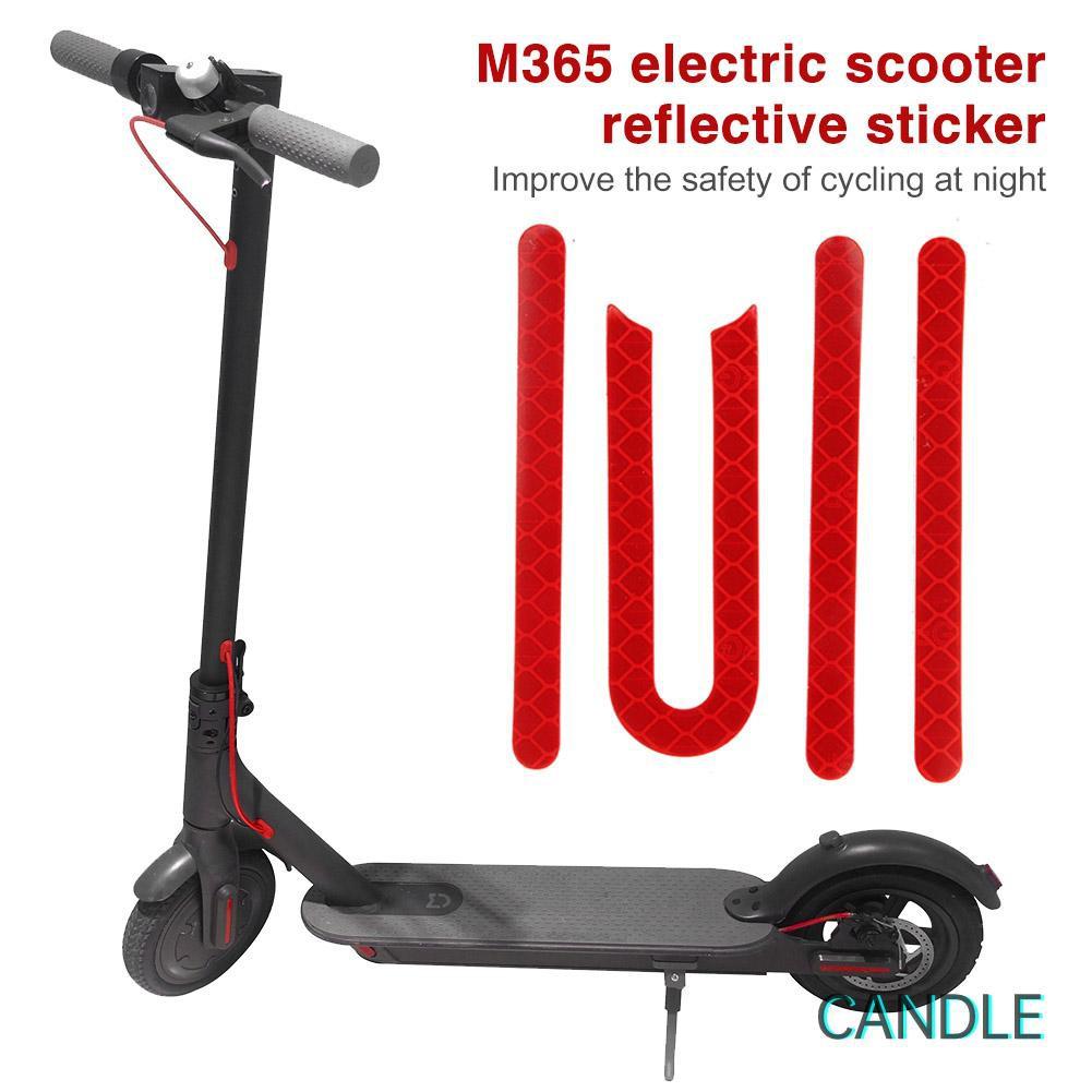 Set 2 Miếng Dán Phản Quang Cảnh Báo Cho Xe Scooter Điện M365