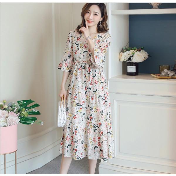 ĐẦM BẦU , VÁY BẦU CÔNG SỞ IN HOA