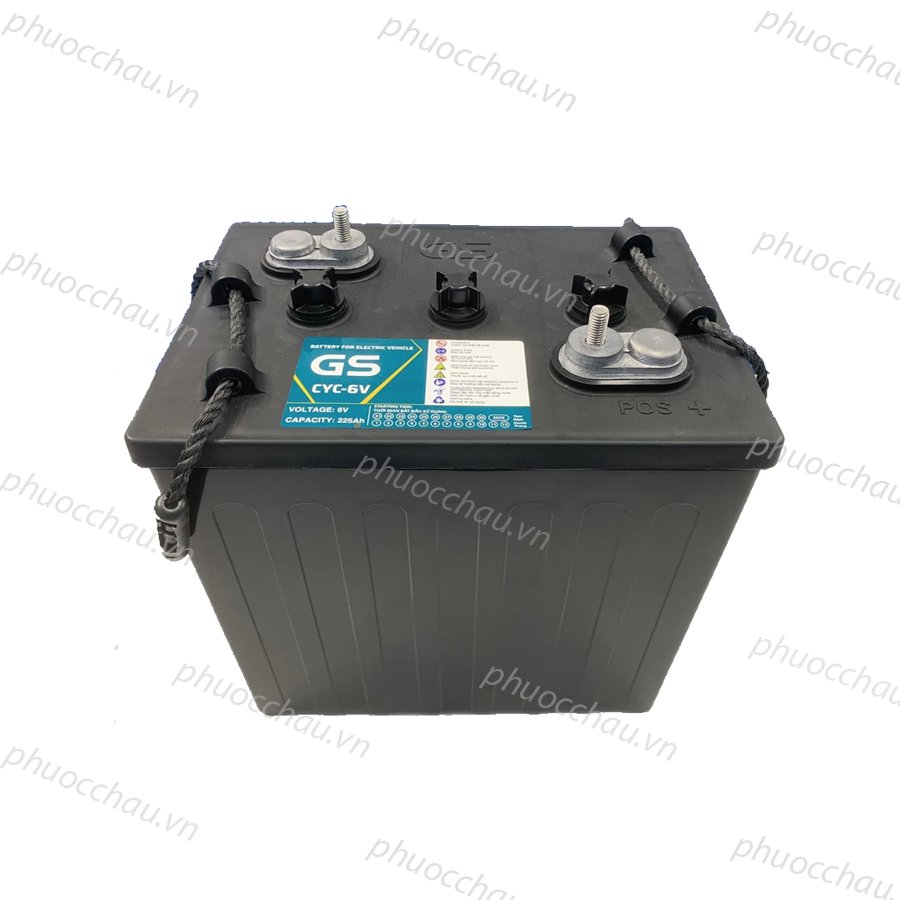 Ắc quy xe golf, ắc quy GS CYC-6V (6V-225AH), ắc quy xe điện du lịch