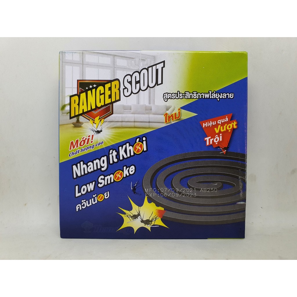 Nhang Muỗi Thái Lan Ranger Low Smoke (ít khói)  - Mùi hương dễ chịu [ 3hộp tặng 1 quẹt