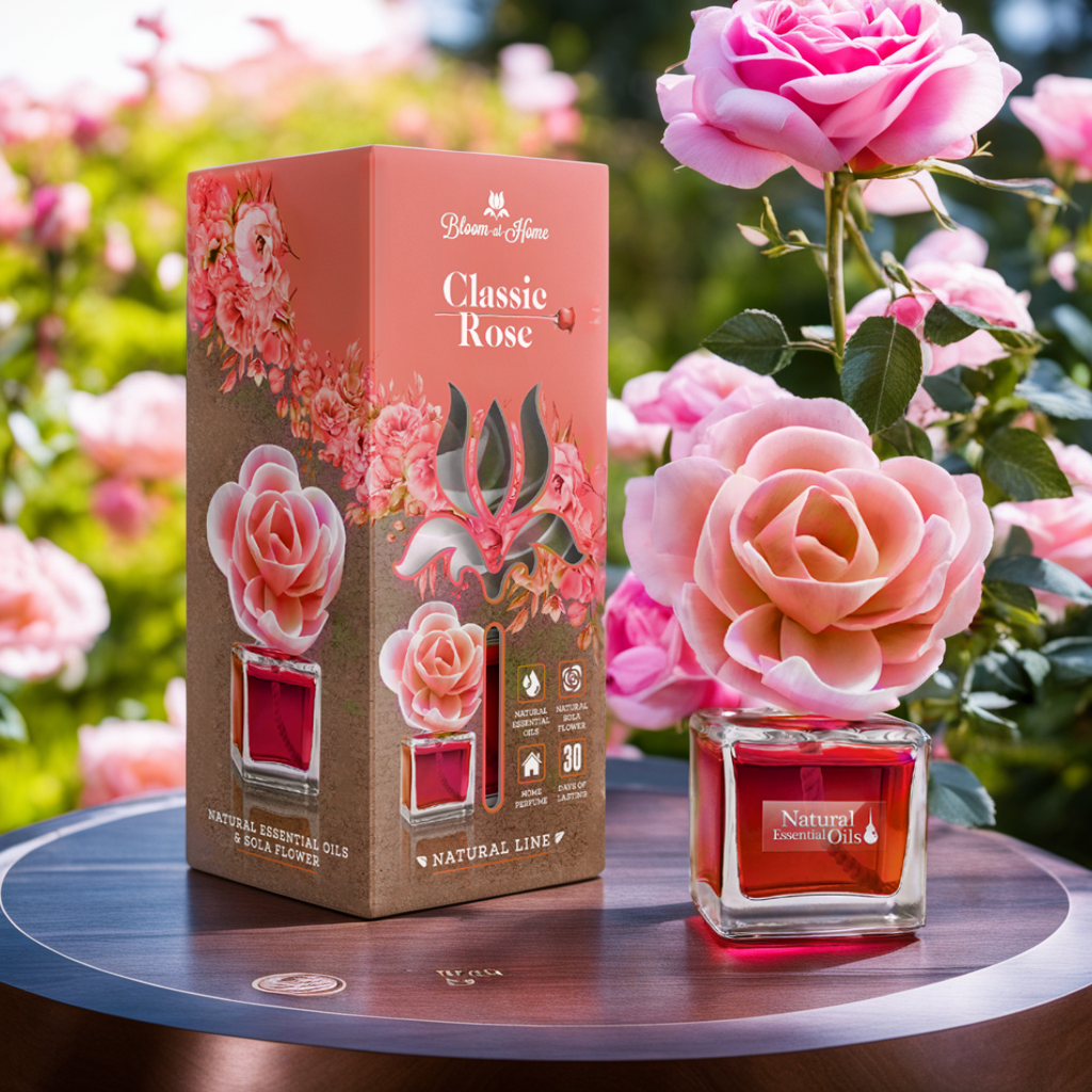 Nước hoa thơm phòng Bloom At Home Elix - Hương Hoa Hồng Cổ Điển - 100ml nhập khẩu từ Ba Lan - Chiết xuất thành phần tự nhiên, lưu hương lâu, an toàn
