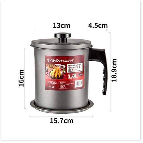 Bình đựng dầu ăn làm từ thép 304 1.6L