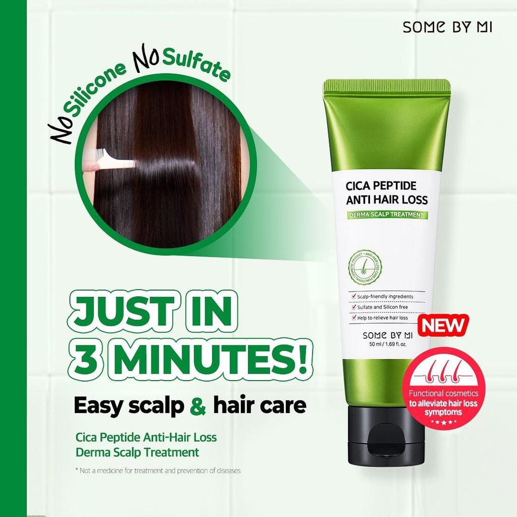 Bộ 3 SP ngăn rụng tóc Some By Mi Cica Peptide Anti-Hair (Dầu gội285ml+Dầu Xả50ml+Xịt dưỡg150ml)
