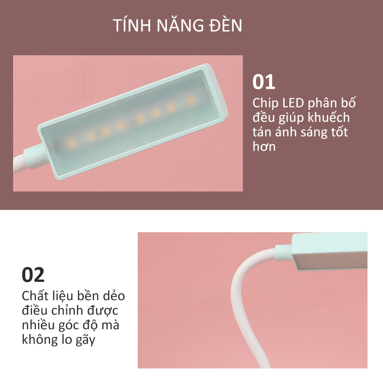 Đèn học để bàn trang trí hình ốc sên, sạc USB - K1617