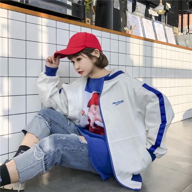Áo khoác gió nũ form rộng