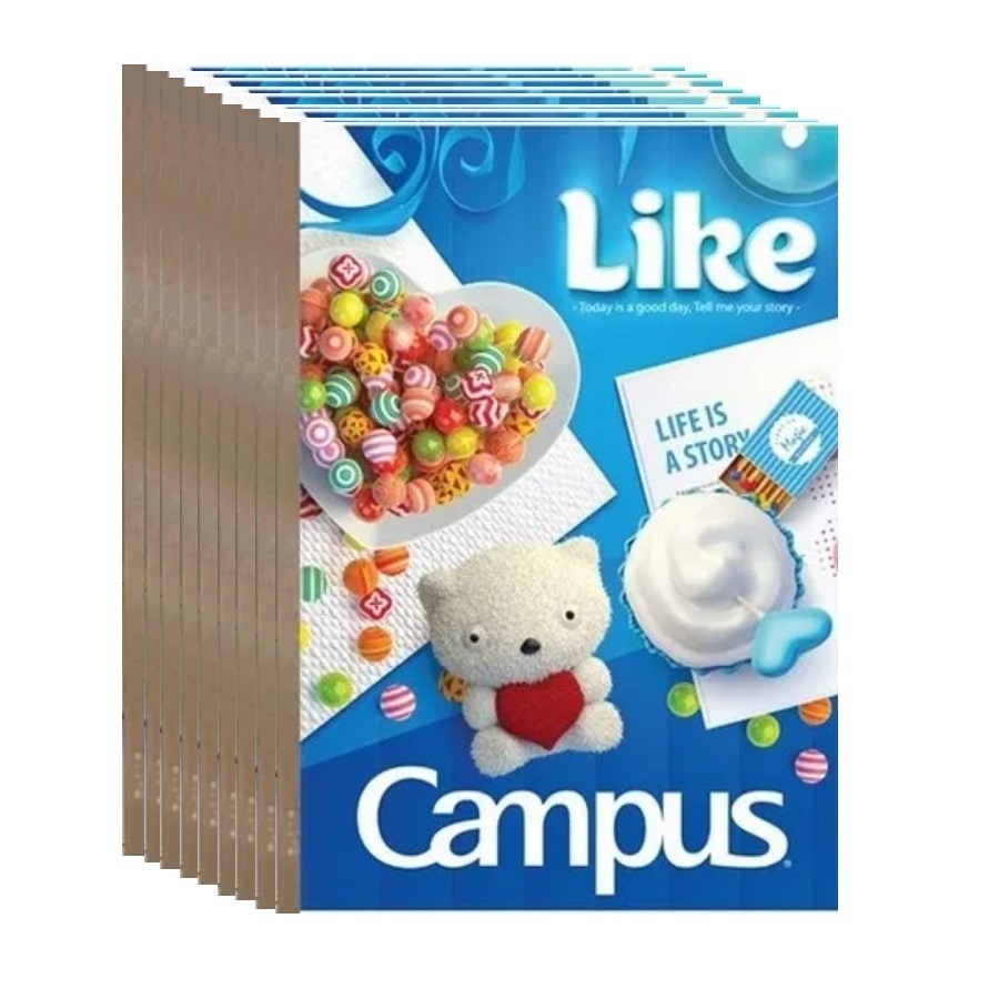 Lốc 10 quyển vở kẻ ngang 80 trang B5 Gift Campus NB-BGIF80 / Tập sinh viên BGIF80