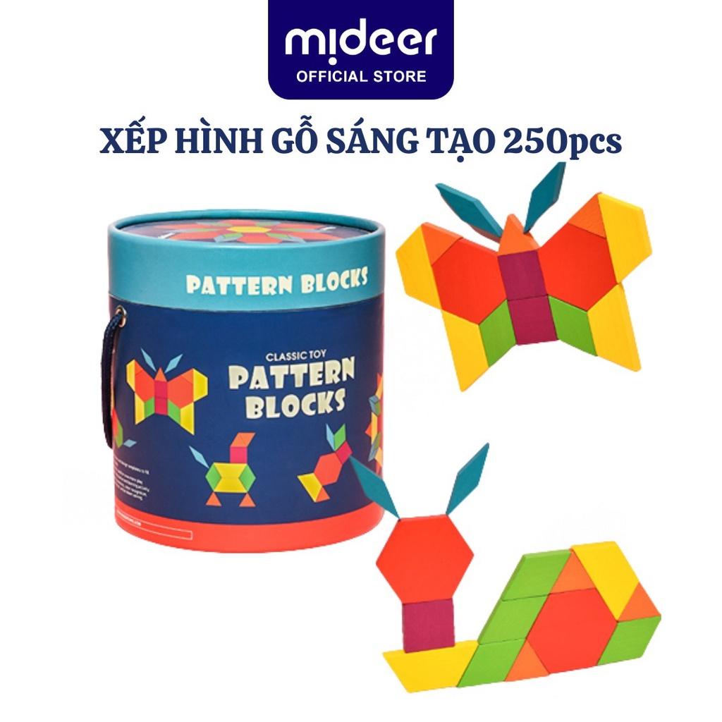 Đồ Chơi Xếp Hình Gỗ Sáng Tạo Mideer Pattern Blocks, Đồ Chơi Thông Minh Cho Bé 3 4 5 6+ Tuổi