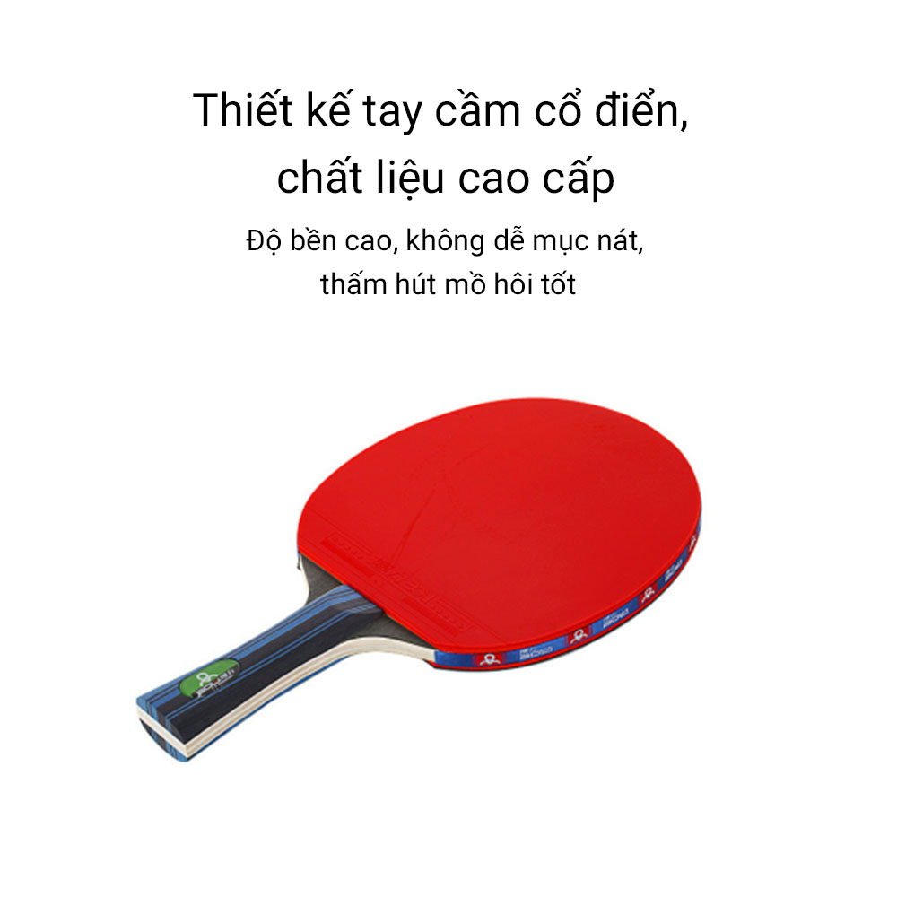 OneTwoFit Bộ 2 Vợt Bóng Bàn Cao Cấp Tặng Kèm 3 Bóng，mặt mút đàn hồi  ET006201