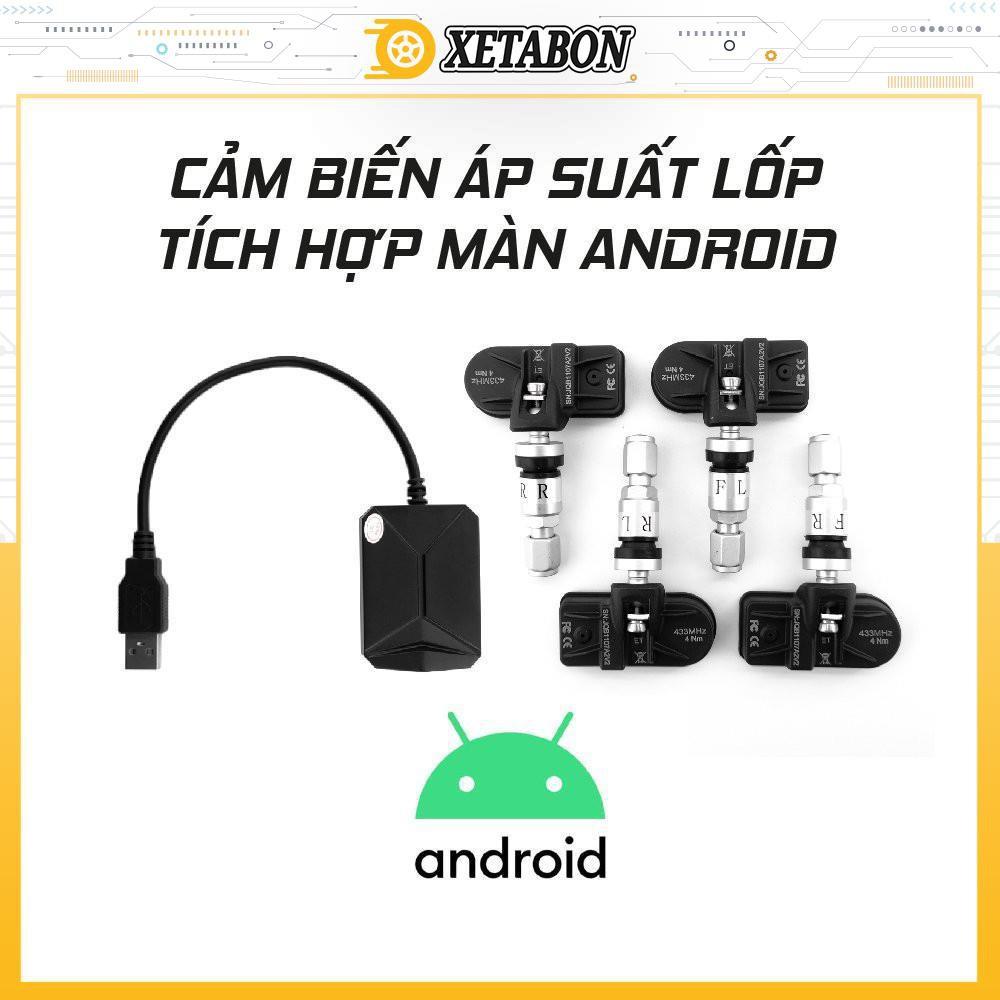 Áp suất lốp tích hợp màn hình Android - Van trong TPMS - Bảo hành 2 năm