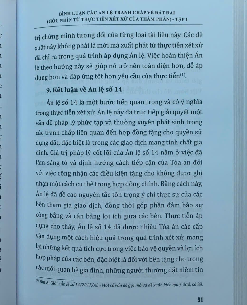 Bình luận các án lệ tranh chấp về đất đai – Góc nhìn từ thực tiễn xét xử của Thẩm phán (tập 1 và 2)