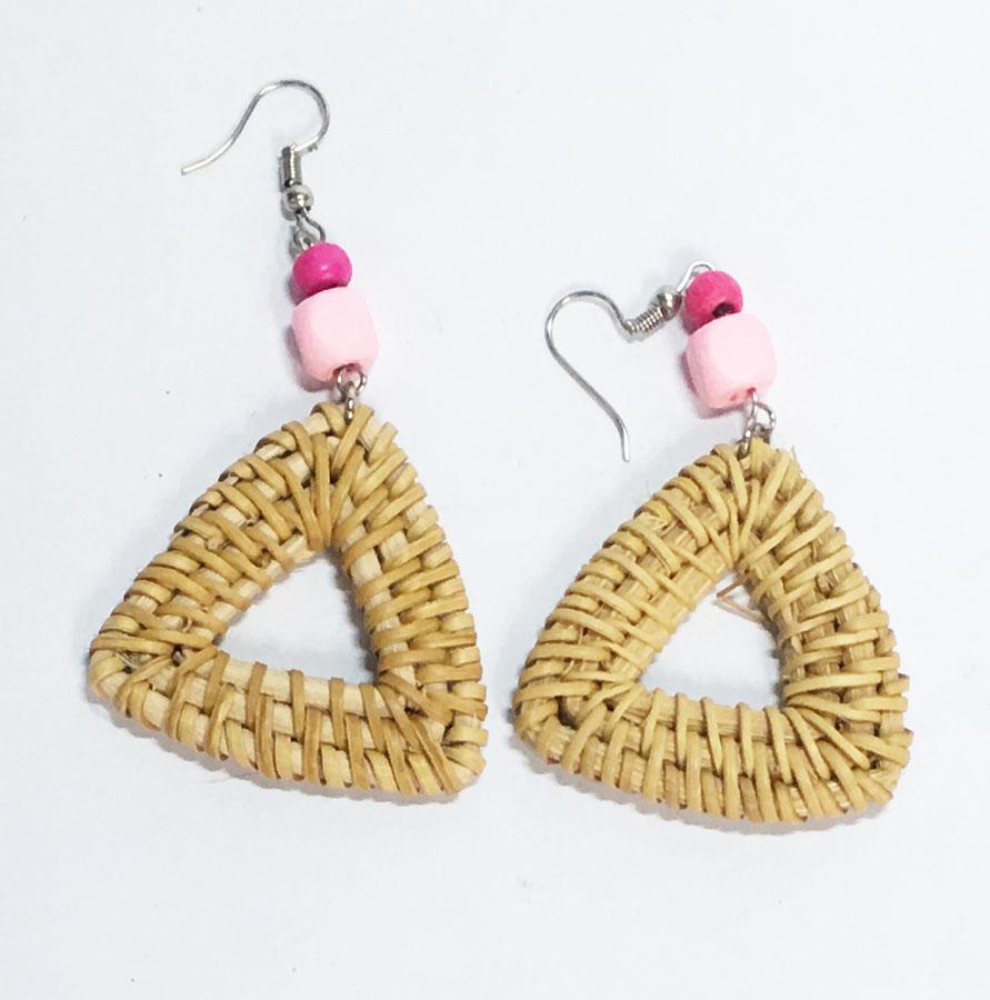 Combo 3 Bông tai mây tre đan handmade với 3 mẫu khác nhau