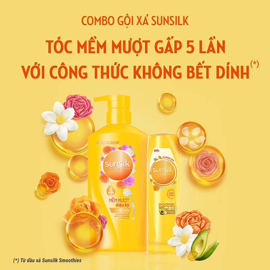 Combo Dầu Gội Sunsilk Mềm Mượt Diệu Kỳ 650g Và Dầu Xả Sunsilk Mềm Mượt Diệu Kỳ 320g