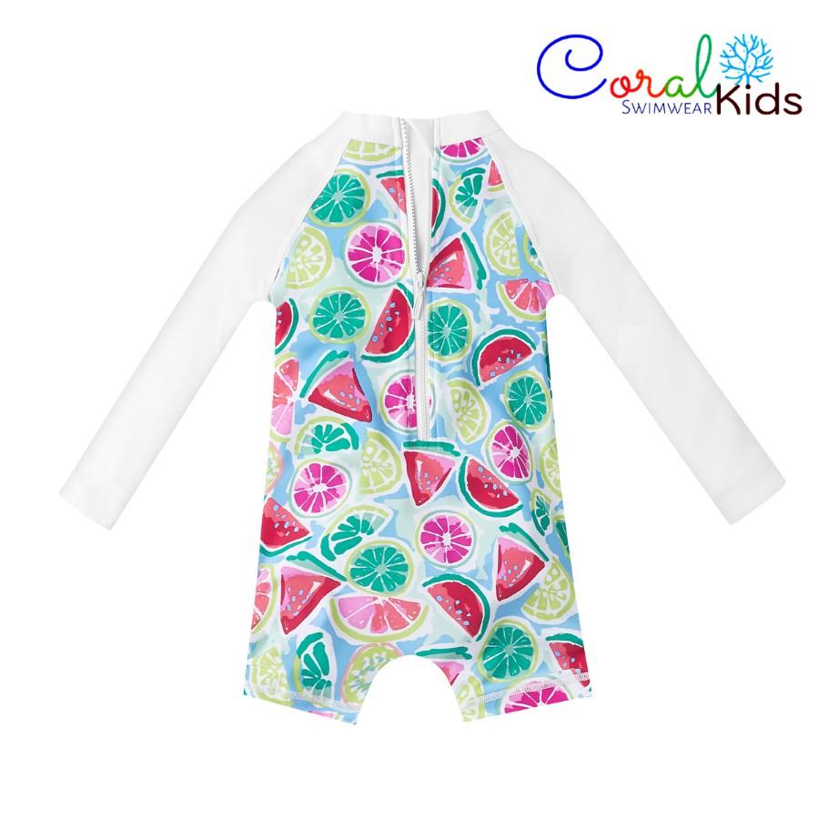 ĐỒ BƠI CHỐNG NẮNG GIỮ NHIỆT CORAL KIDS SWIMWEAR CHO BÉ GÁI 6 tháng đến 4 tuổi - Lila Swimwear - Tặng tã bơi