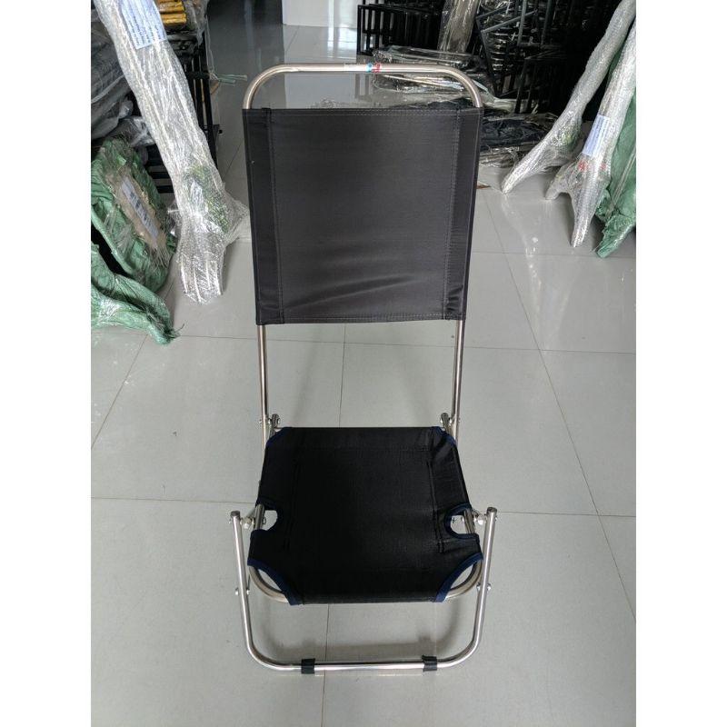 Ghế xếp Inox Lưng Cao 86 cm xuất khẩu-dày nặng 2kg
