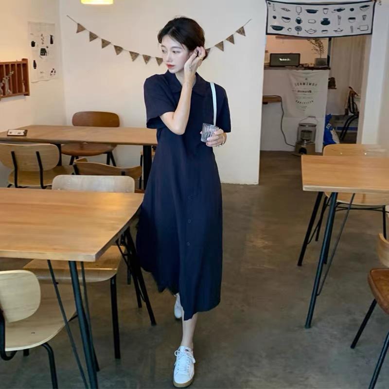 MS890 Váy đầm sơ mi cổ đức chiết eo tôn dáng