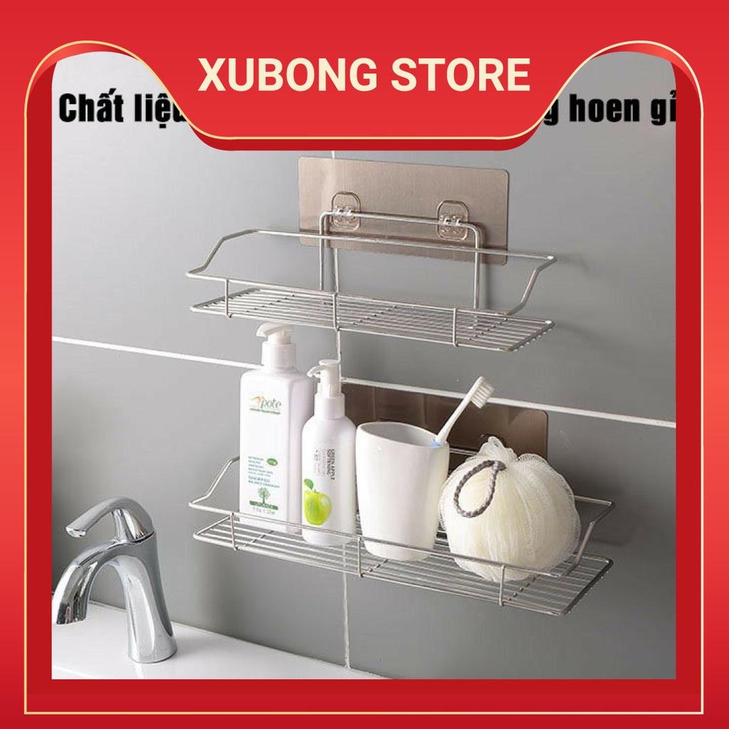 Kệ để đồ Nhà Tắm, Nhà Bếp Không Gỉ Dán Tường Siêu Dính Chịu Lực