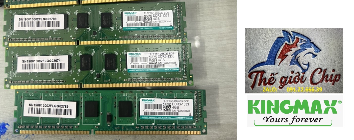 RAM PC 4GB DDR3 - BUS 1333 KINGMAX - HÀNG CHÍNH HÃNG