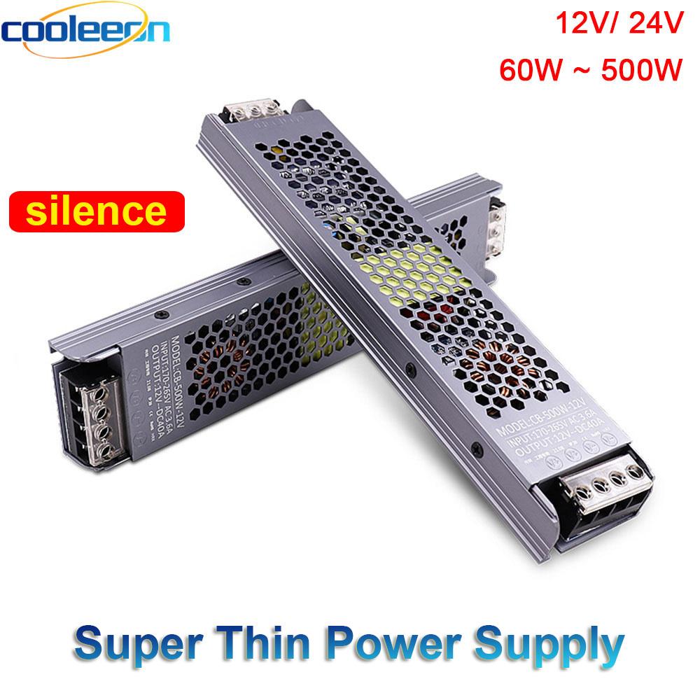 Biến Áp AC/DC 12V 24V 60W 100W 200W 300W 400W 500W Bộ Nguồn Trình Điều Khiển Đèn LED Bộ Chuyển Đổi A/D Siêu Mỏng Cho Bóng Đèn Dải Đèn LED Điện Áp Đầu Ra: 12V