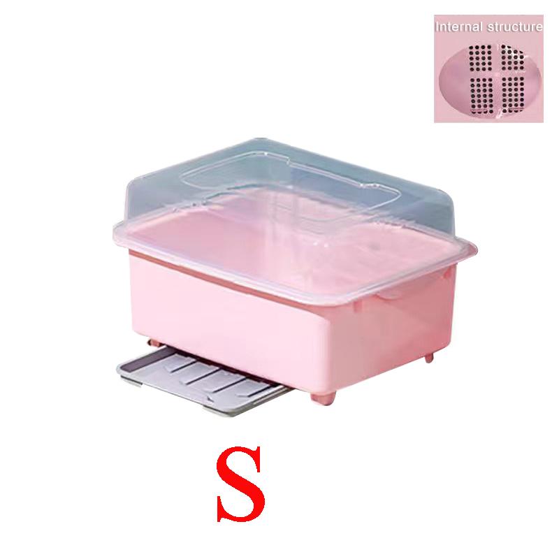 Nhà Bếp Món Ăn Phơi Bộ Đồ Ăn Lưu Trữ Giá Đỡ Có Nắp Điện Bát Di Động Đồ Ăn Tiện Dụng Nhà Tổ Chức Nhà Tổ Chức