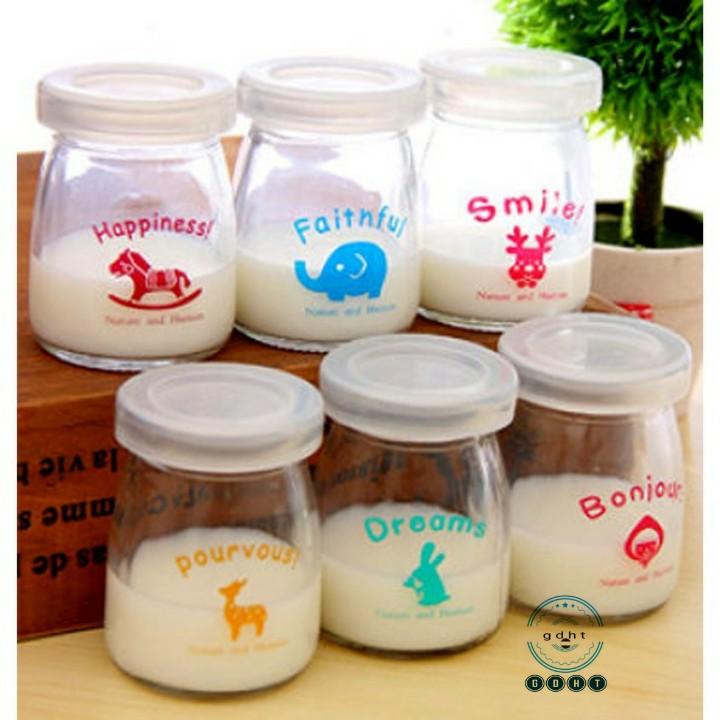 12 hũ thủy tinh làm sữa chua dung tích 100ml