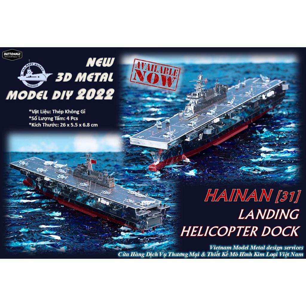 Mô Hình Lắp Ráp 3d Tàu tấn công đổ bộ Hải Nam