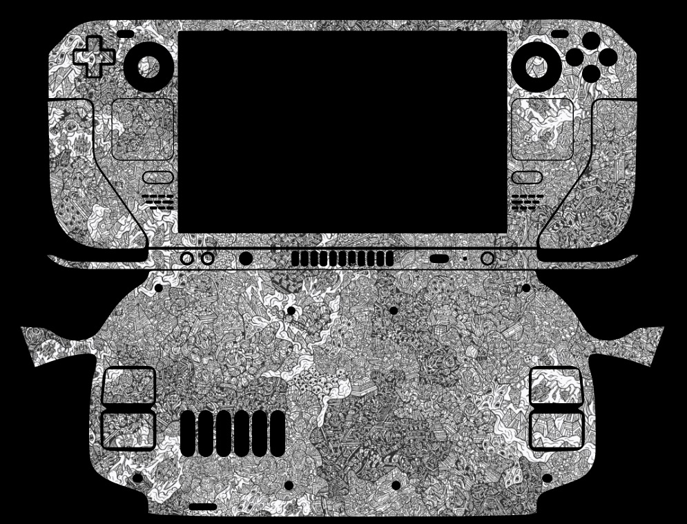 Skin decal dán Steam Deck mẫu Robot camo