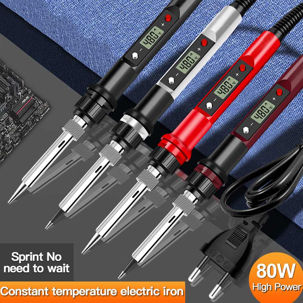 Mỏ hàn nhiệt điều chỉnh nhiệt độ 80w có LCD hiển thị nhiệt cao cấp 220V
