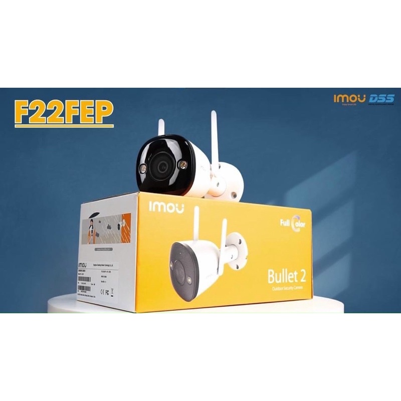 Camera Wifi Imou ngoài trời  F22FEP 2MP- đàm thoại 2 chiều có màu ban đêm - Hàng chính hãng