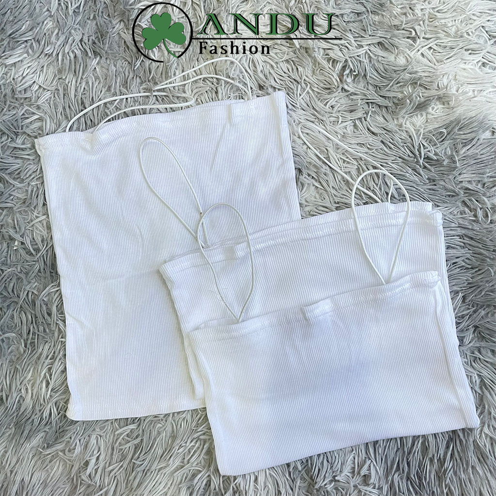 Áo hai dây, áo crop, áo dây mặc ngủ, áo 2 dây thun croptop ôm sợi bún TTS, Áo 2 dây sợi bún thun gân đẹp 100% cotton đen trắng , áo croptop ôm mặc trong siêu mát