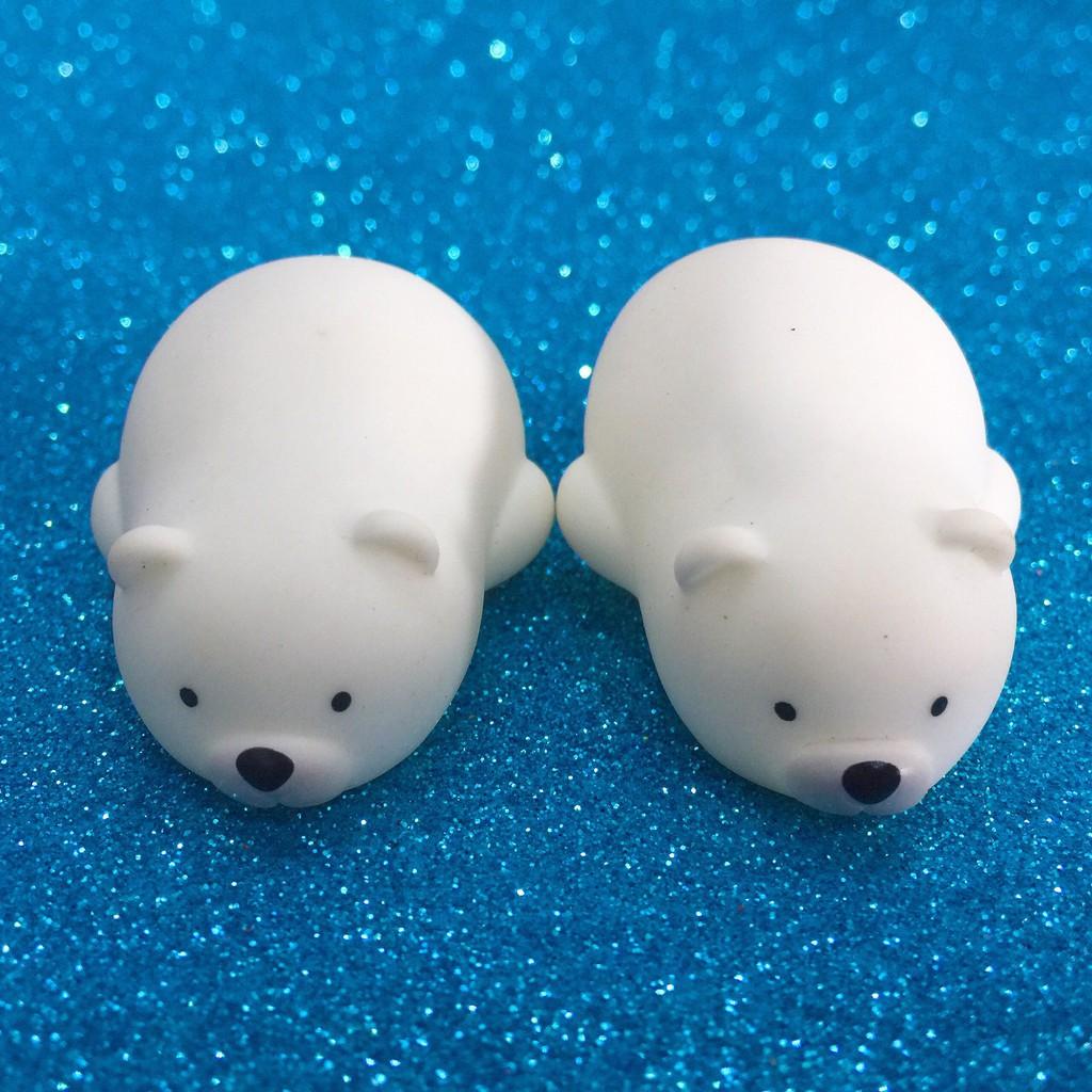 Đồ Chơi Bóp Kêu Chó cún trắng mini kute - bóp kêu chít chít