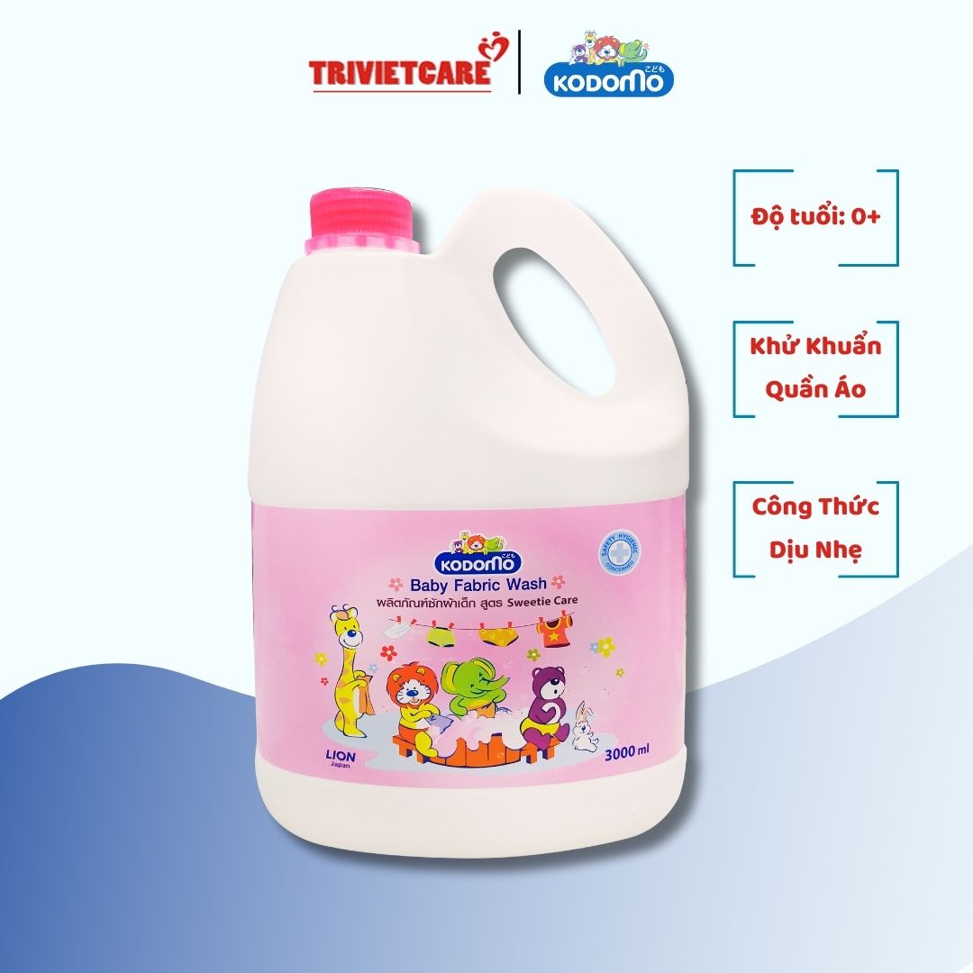 Dung dịch giặt xả Kodomo Sweetie Care 3 lít