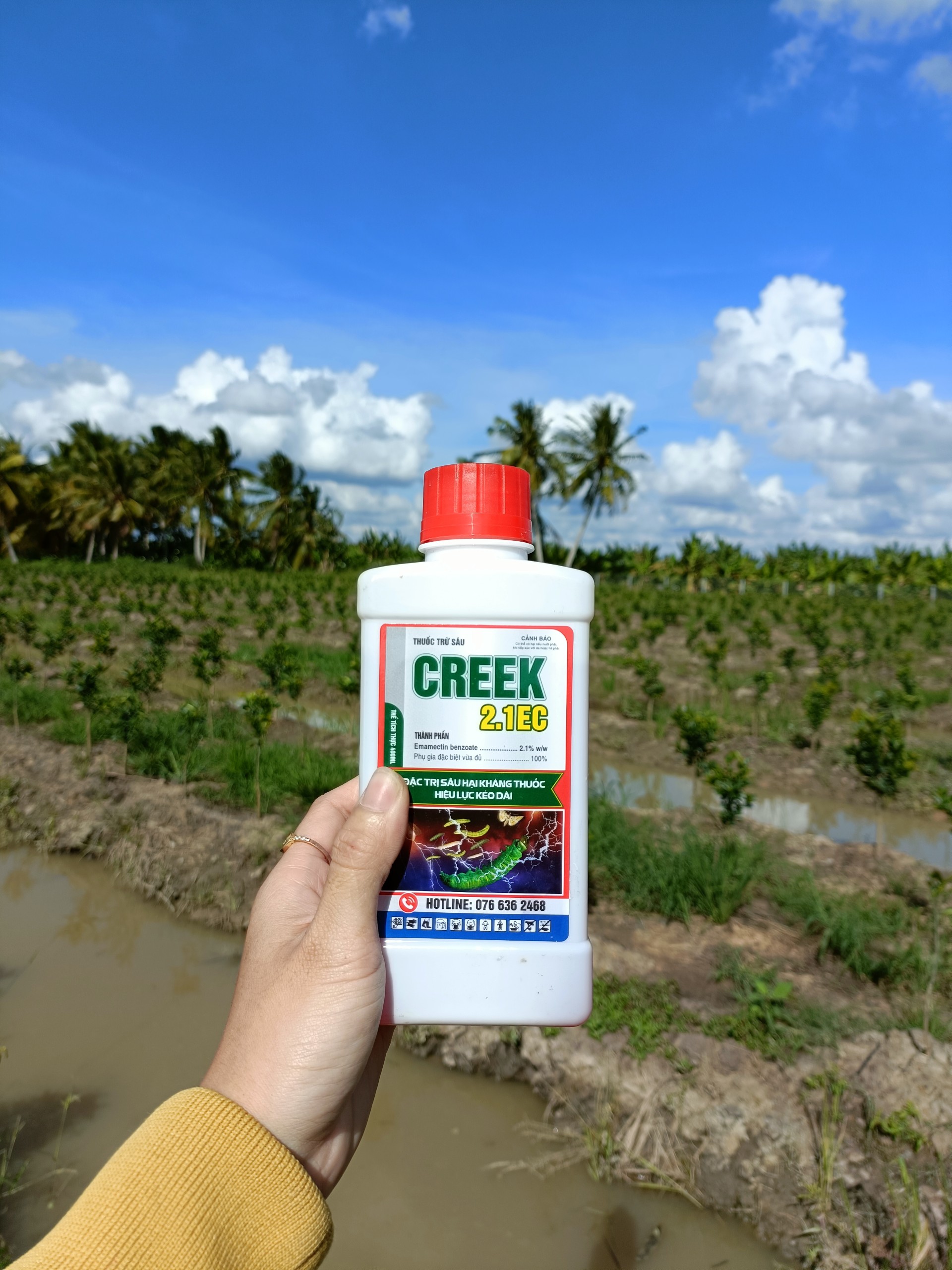 THUỐC TRỪ SÂU SINH HỌC CREEK 2.1EC, PHÒNG TRỪU SÂU CUỐN LÁ, BỌ TRĨ, NHỆN ĐỎ,...