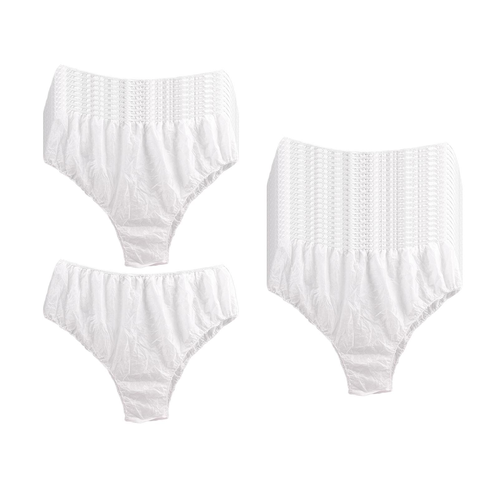 30x Disposable Underwear Panties Handy Elastic Waistband for Hotel Travel